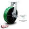 Service Caster 12'' Heavy Duty Green Poly on Cast Iron Caster with Brake and Swivel Lock CRAN-SCC-KP92S1230-PUR-GB-SLB-BSL - alternate 5